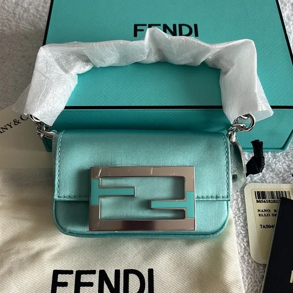 Fendi x Tiffany & Co. Nano Baguette Satin Charm Bag - Picture 5 of 17